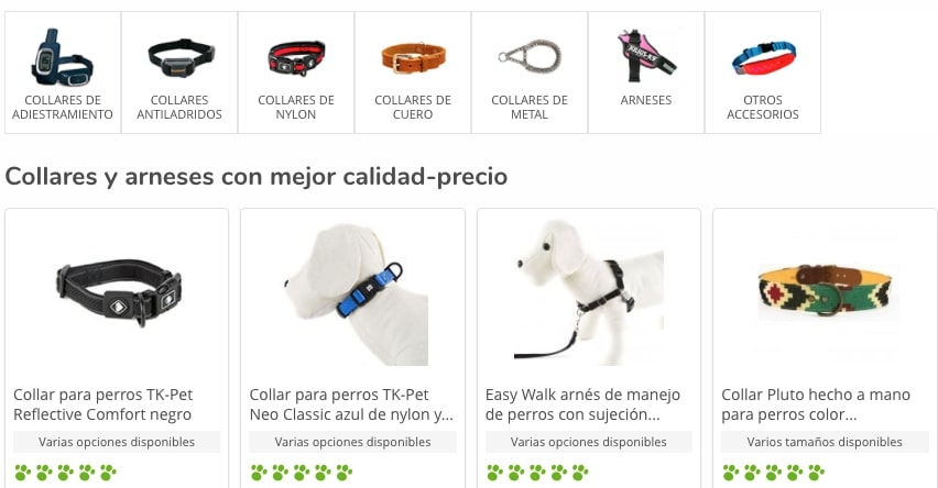 Collares en Tiendanimal